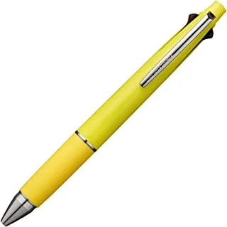 uni Jetstream Multi Pen 4 and 1, 0.5mm Ballpoint Pen (Black, Red, Blue, Green) and 0.5mm Mechanical Pencil, Lemon Yellow (MSXE5100005.28)