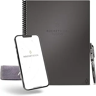 Rocketbook Planner & Notebook, Fusion : Reusable Smart Planner & Notebook | Improve Productivity with Digitally Connected Notebook Planner | Dotted, 8.5