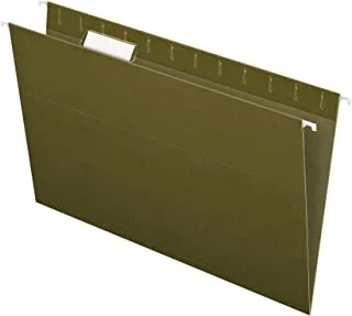 Pendaflex Recycled Hanging Folders, Legal Size, Standard Green, 1/5 Cut, 25/BX (81622)