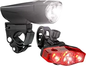 Kryptonite Comet F500 Front LED Bicycle Headlight & Meteor R300 Rear LED Bicycle Indicator Light, One Size