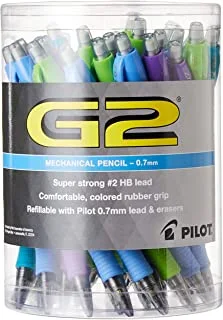 أقلام الرصاص الميكانيكية PILOT G2 بقبضة مطاطية محيطية ، 0.7 مم رصاص ، حوض من 36 (5817)