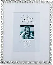 Lawrence Frames Silver Metal Rope 8x10 Matted for 5x7 Picture Frame (710080)