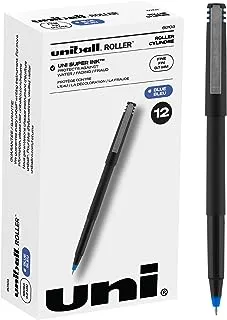 Uniball Roller 12 Pack in Blue, 0.7mm Fine Rollerball Pens, Try Gel Pens, Colored Pens, Office Supplies, Colorful Pens, Blue Pens Ballpoint, Pens Fine Point Smooth Writing Pens