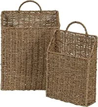 Household Essentials ML-5613 Seagrass Wall Basket Set, 2 Piece