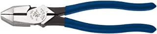 Klein Tools D213-9 Lineman's Square Nose Pliers, Made in USA, High Leverage Electrical Pliers with Induction Hardened Knives, 9-Inch