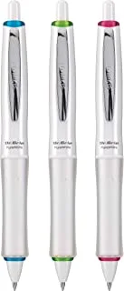قلم حبر جاف PureWhite قابل لإعادة الملء والسحب من بايلوت Dr.Grip ، نقطة متوسطة ، مع لهجات ألوان متنوعة ، حبر أسود ، 3 عبوات