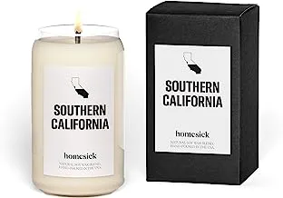 Homesick Premium Scented Candle, Southern California - Scents of Orange, Lemon, Rose, 13.75 oz, 60-80 Hour Burn, Natural Soy Blend Candle Home Decor, Relaxing Aromatherapy Candle
