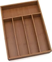 Lipper International 8876 Bamboo Wood Flatware Organizer with 5 Compartments, 10-1/4