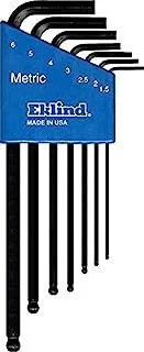 EKLIND 13607 Ball-Hex-L Key allen wrench - 7pc set Metric MM sizes 1.5-6 Long series