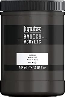 Liquitex BASICS Acrylic Paint, 32-oz jar, Mars Black