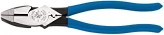 Klein tools d2000-9necr lineman's pliers with crimping, high-leverage streamline design with induction hardened knives and knurled jaws