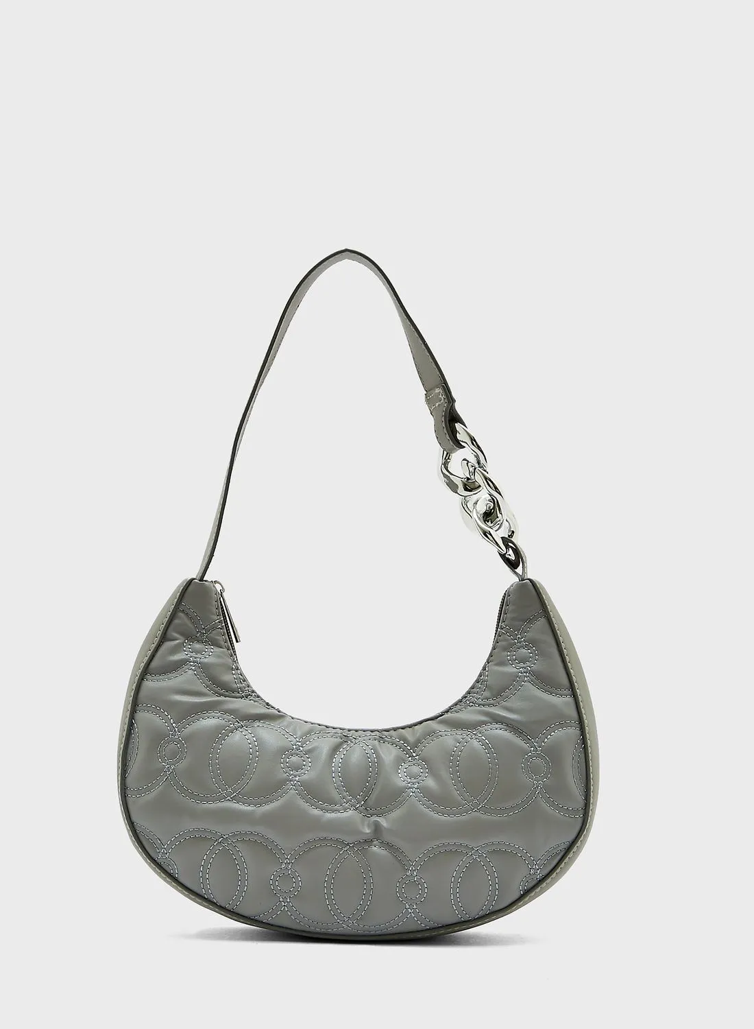 ELLA Circle Quilted Shoulder Handbag