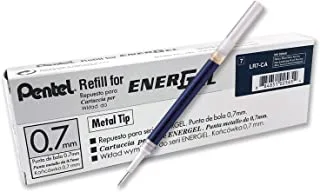 Pentel Refill Ink for EnerGel RTX Retractable Gel Pen, 12 Pack, 0.7mm, Medium Point, Navy Blue (LR7-CA)