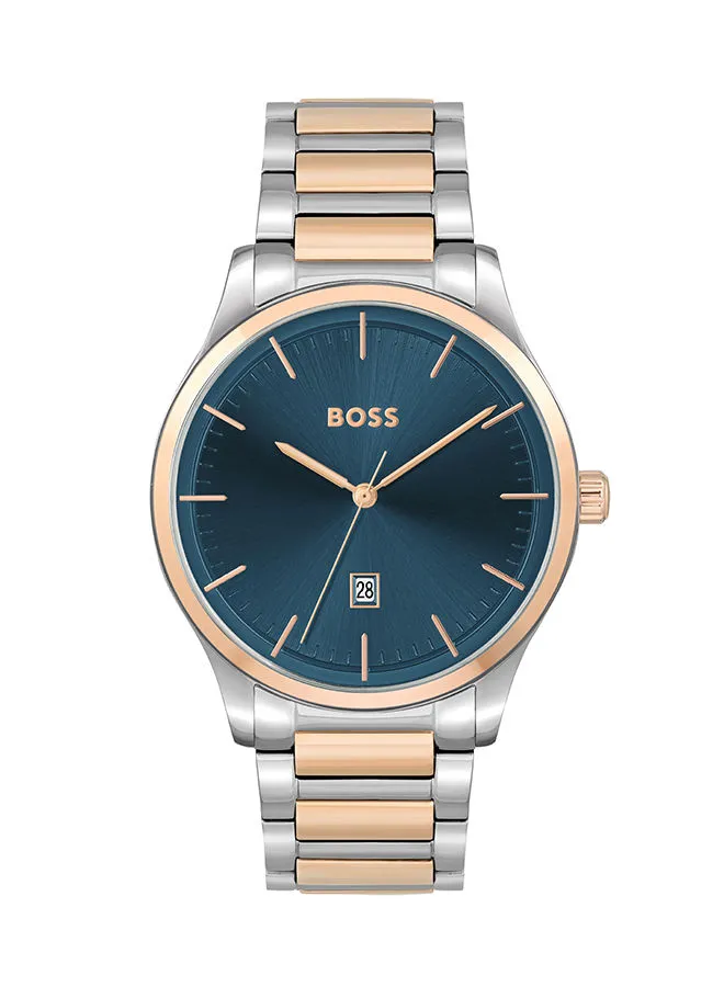 HUGO BOSS Men's Analog Round Shape Stainless Steel Wrist Watch 1513978 43 mm