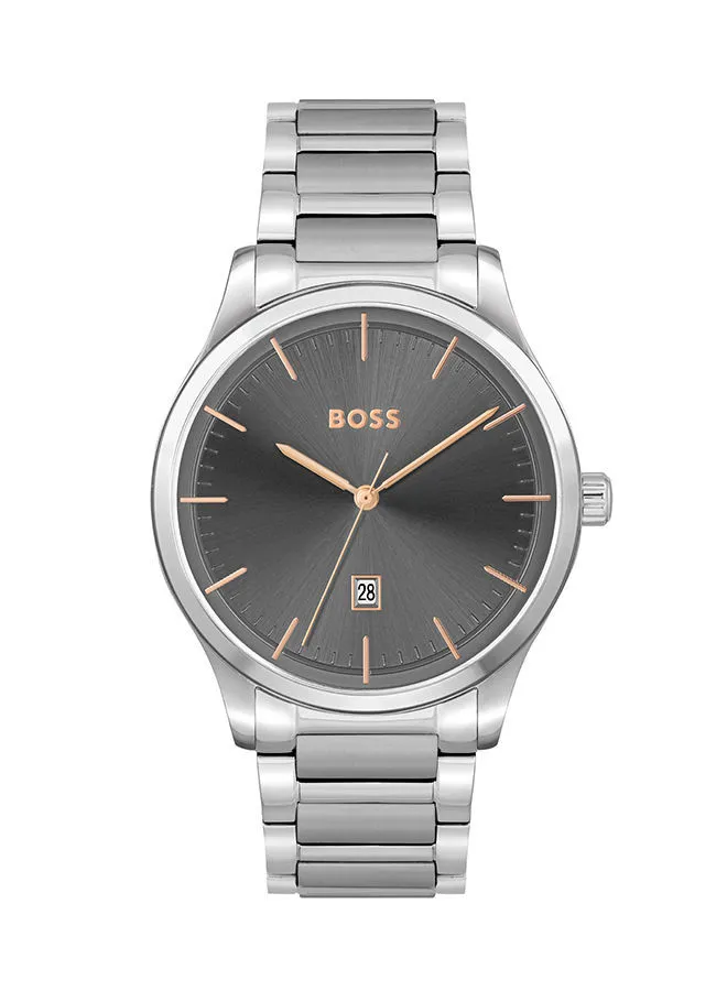 HUGO BOSS Men's Analog Round Shape Stainless Steel Wrist Watch 1513979 43 mm