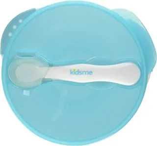 Kidsme 9832 AQ Suction Bowl with Ideal Temperature Feeding Spoon Set, Aquarmaine