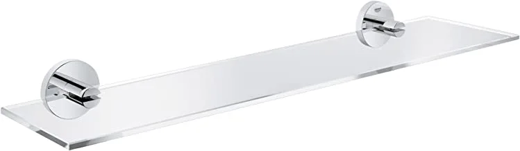 Grohe 40799001 Essentials Glass Shelf 380mm, Starlight Chrome
