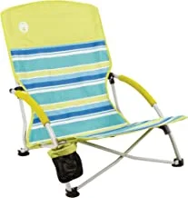 كرسي التخييم كولمان | كرسي الشاطئ يوتوبيا بريز خفيف الوزن | كرسي في الهواء الطلق مع مظهر جانبي منخفض