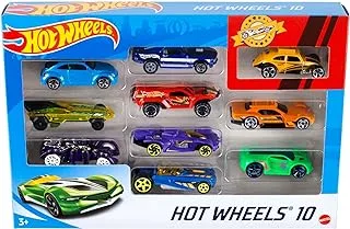 Hot Wheels Set Of 10 1:64 Scale Toy Trucks And Cars For Kids And Collectors, Styles May Vary