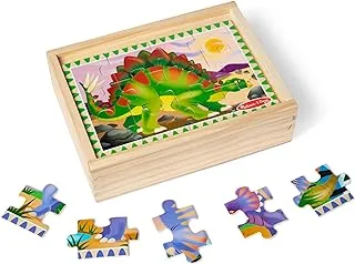Melissa & Doug 3791 Dinosaurs 4-in-1 Wooden Jigsaw Puzzles in a Storage Box (48 pcs)