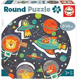 Educa The Space Round Puzzle 28-Piece Set, 48 cm Diameter