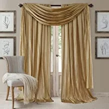 Elrene Home Fashions Athena Faux Silk Light Filtering Window Curtain Panel Set and Scarf Valance, 52
