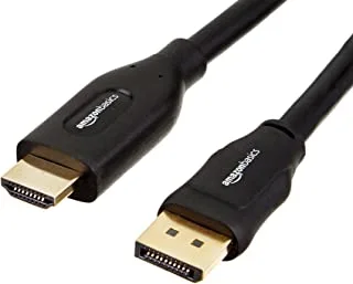 Amazon Basics DisplayPort to HDMI Display Cable, Uni-Directional, 1920x1200, 1080p, Gold-Plated Plugs, 7.62 M