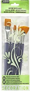 Pebeo Assorted Creative Leisure Brushes 8 Pieces Pouch