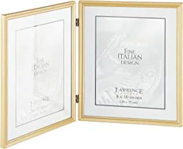 Lawrence Frames Bead Border Design, 8x10 Double, Satin Gold
