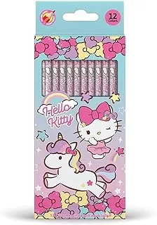 HELLO KITTY Colored Pencils,12 Count Presharpened Color Pencil, Color Pencils for School Art Projects, Creative Play, Drawing - Great Gift Idea for Kids and Adults