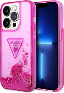 CG MOBILE Guess Liquid Glitter Triangle Hard Case for iPhone 14 Pro Max (6.7