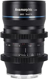 SIRUI 35mm F1.8 1.33X Anamorphic Lens APS-C Cinema Lens with Adapter (SR35)