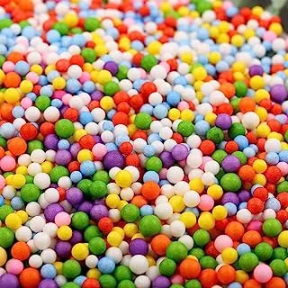 One Pack 50grams Styrofoam Mini Foam Beads Foam Balls Multicolor For Diy Arts & Crafts Gift Box Packing Slime Kit Party Wedding Supplies, Dc8-50gm