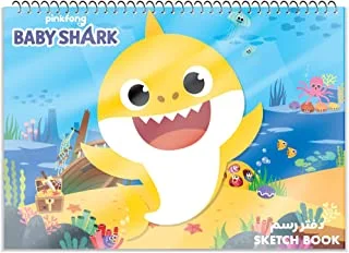 BABY SHARK Spiral Paper Sketchbook Small 15 Sheets for Kids