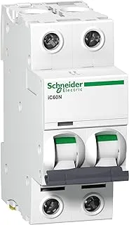 Schneider Electric ACTI9 IC60N 2P 3A C Miniature Circuit Breaker