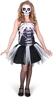 أزياء جنون هيكل عظمي توتو فستان هالوين زي للأطفال ، صغير