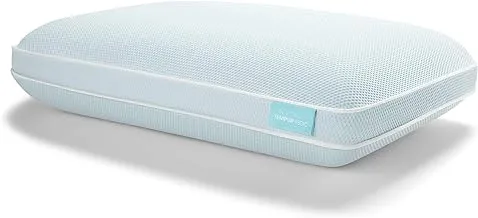 TEMPUR-ProForm + Cooling ProHi Pillow, Memory Foam, King, 5-Year Limited Warranty,Blue