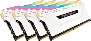 CORSAIR VENGEANCE RGB PRO 32GB (4x8GB) DDR4 3200MHz C16 LED Desktop Memory - White