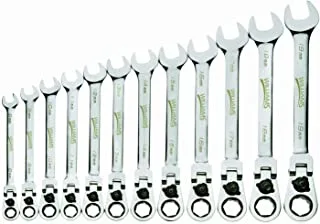 Williams MWS-12RCF 12-Piece Metric Reversible Flex Head Ratcheting Combination Wrench Set