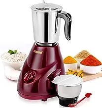 Geepas 2-IN-1 Mixer Grinder- GSB44091| 550W Powerful Motor, Stainless Steel Jars and Blade| Ergonomic Grip and Equipped with Overload Protector|