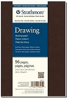 مجلة Strathmore 482-7-1 Softcover Art Drawing. 7.75 × 9.75 بوصة ، كريمي ، 48 ورقة