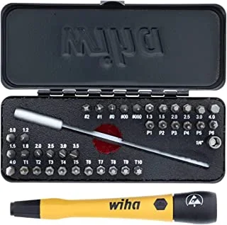 Wiha 75980 39 Piece ESD Safe Go Box Micro Bits Set, One Size