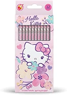 HELLO KITTY Colored Pencils,12 Count Presharpened Color Pencil,classroom set,school supplies for kids