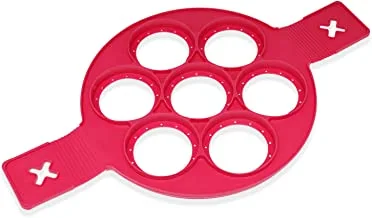 Silicone Pancake | Egg Mold Ring Flipper Red - 7 Round CH-Pnck7Mld-FBAC