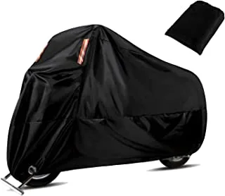 WinPower Motorcycle Cover Outdoor Sand UV Protection Waterproof 210D Oxford Durable 104 inches Bike Motorbike Cover Compatible with All Motors, 3XL