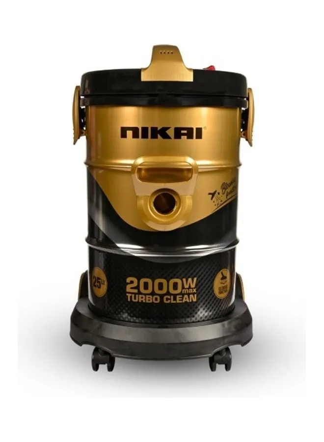 NIKAI Drum Vacuum Cleaner 25 L 2000 W NVC350TX Gold/Black
