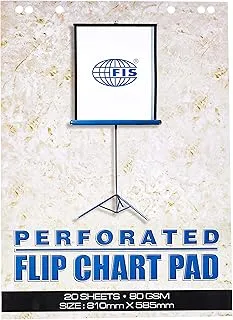 FIS FSFC20-B80 80 GSM 20 Sheets Flip Chart 5-Pieces Set, 585 x 810mm Size