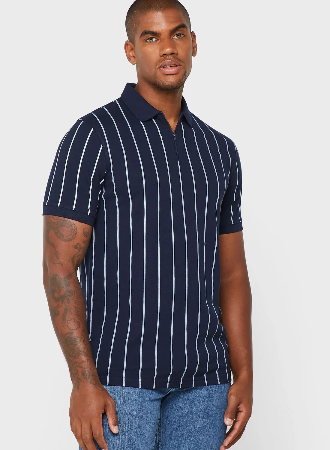 Seventy Five Striped Polo Shirt