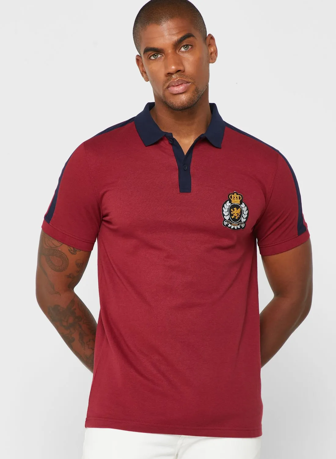 Seventy Five Chest Embroidery Polo Shirt