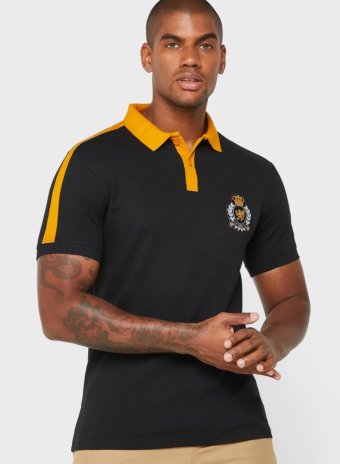 Seventy Five Chest Embroidery Polo Shirt